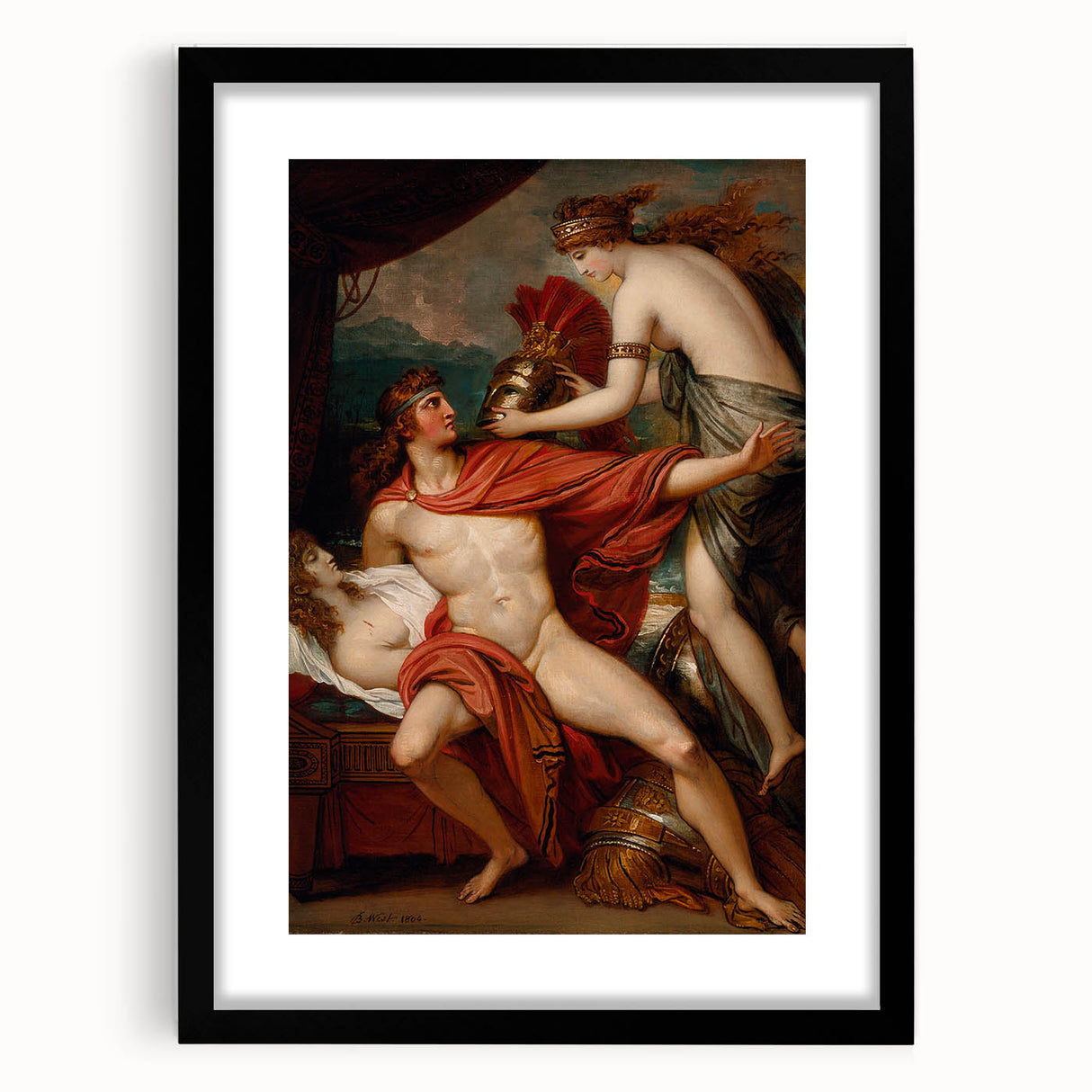 Neoclassical Greek Mythology Art Print - Thetis and Achilles by West