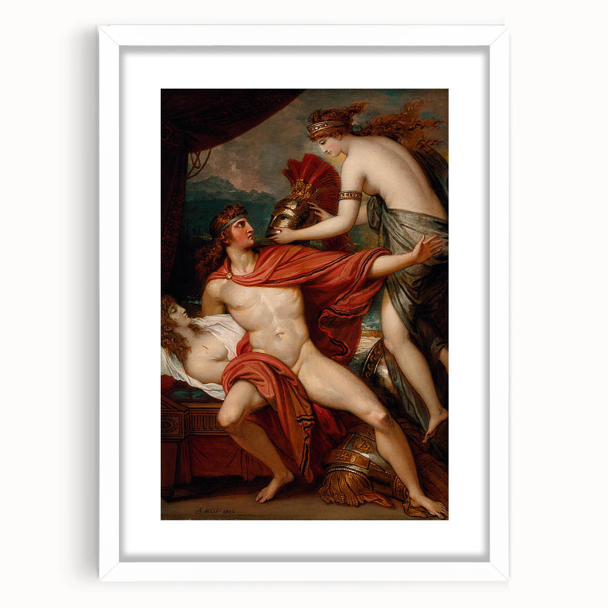 Neoclassical Greek Mythology Art Print - Thetis and Achilles by West