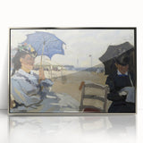 Impressionist Beach Scene - Monet's The Beach at Trouville, Print