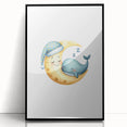Children’s Wall Decor - Sleeping Moon & Whale Dreamy Night Art