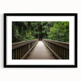 Black landscape bridge frame with mat, showcasing a modern design, front view highlighting clean lines and elegant aesthetics, perfect for home decor.