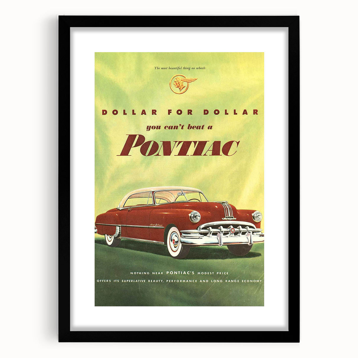 Retro Pontiac Ad Wall Art - Vintage Prints for Car Lovers