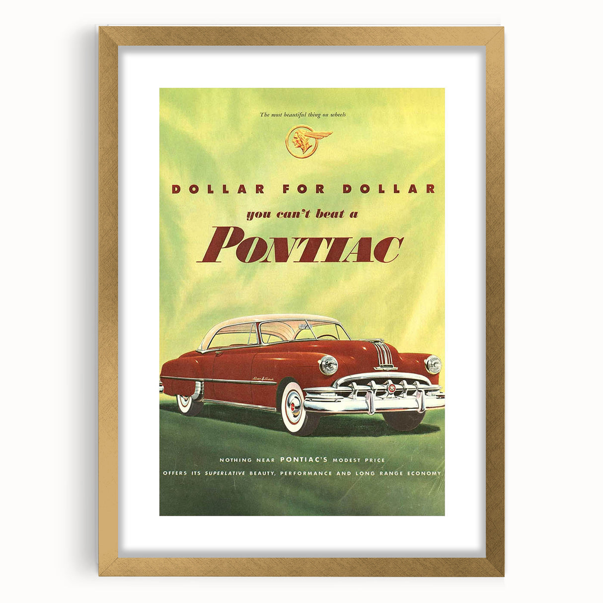 Retro Pontiac Ad Wall Art - Vintage Prints for Car Lovers