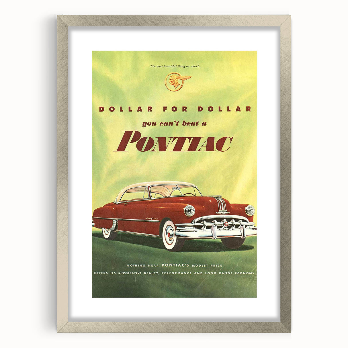 Retro Pontiac Ad Wall Art - Vintage Prints for Car Lovers
