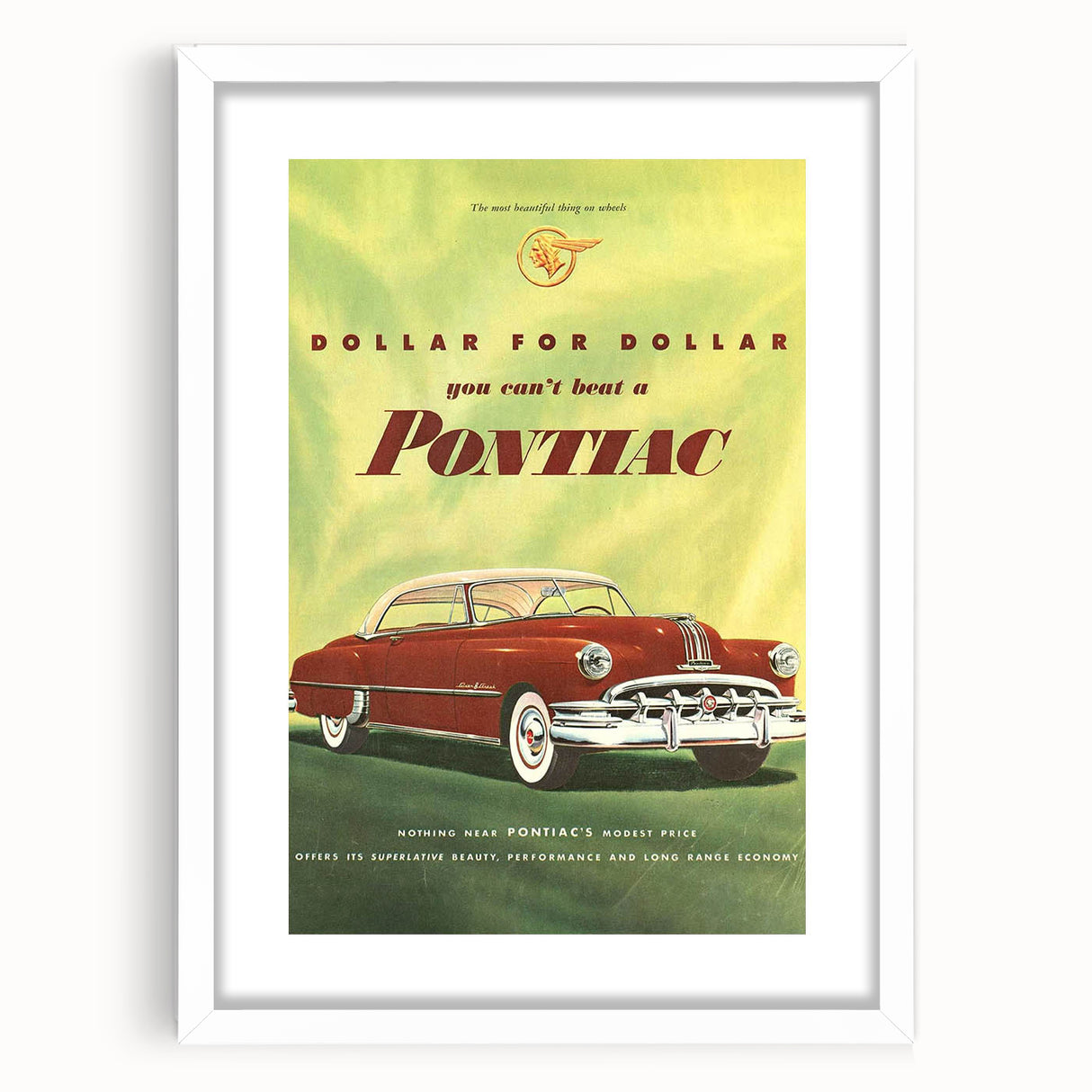 Retro Pontiac Ad Wall Art - Vintage Prints for Car Lovers