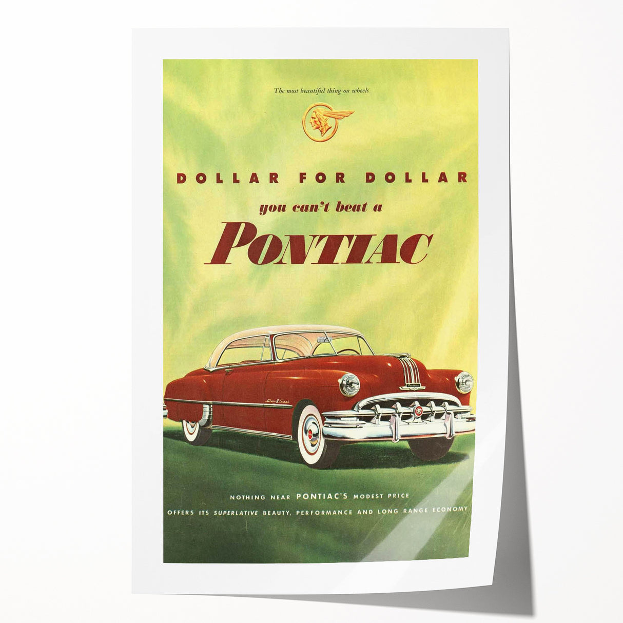 Retro Pontiac Ad Wall Art - Vintage Prints for Car Lovers