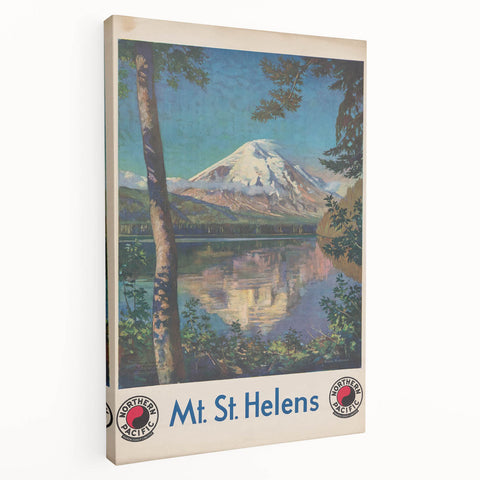 Retro Mount St. Helens Travel Poster – Vintage Prints & Scenic Art