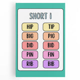 Educational Nursery Wall Decor – Short I Phonics Learning Print