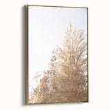 Framed canvas featuring a vintage landscape painting with muted earth tones, ideal for bedroom wall art.