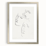 Modern Wall Art: Minimalist Sketch of Women - Elegant Line Drawing