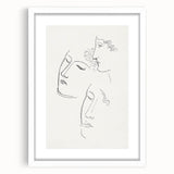 Modern Wall Art: Minimalist Sketch of Women - Elegant Line Drawing