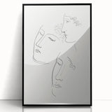 Modern Wall Art: Minimalist Sketch of Women - Elegant Line Drawing