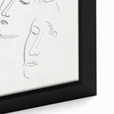Modern Wall Art: Minimalist Sketch of Women - Elegant Line Drawing