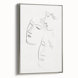 Modern Wall Art: Minimalist Sketch of Women - Elegant Line Drawing