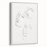 Modern Wall Art: Minimalist Sketch of Women - Elegant Line Drawing