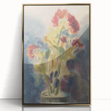 Modern Wall Art: Red Flowers - Vibrant Abstract Floral Watercolor