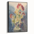 Modern Wall Art: Red Flowers - Vibrant Abstract Floral Watercolor