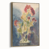 Modern Wall Art: Red Flowers - Vibrant Abstract Floral Watercolor