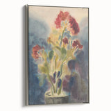 Modern Wall Art: Red Flowers - Vibrant Abstract Floral Watercolor