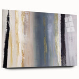 Abstract strokes wall art design displayed in acrylic glass, showcasing vibrant colors and fluid patterns, ideal for modern home decor. Perfect for adding a contemporary touch to any space.