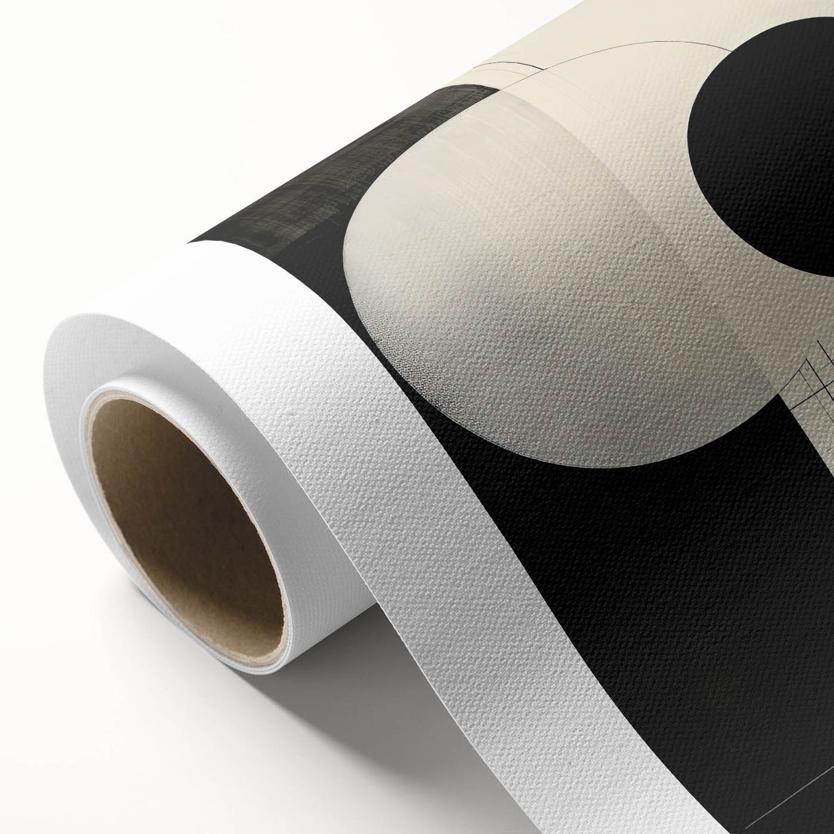 Modern Dining Area Art Pieces - Black & White Geometric Canvas