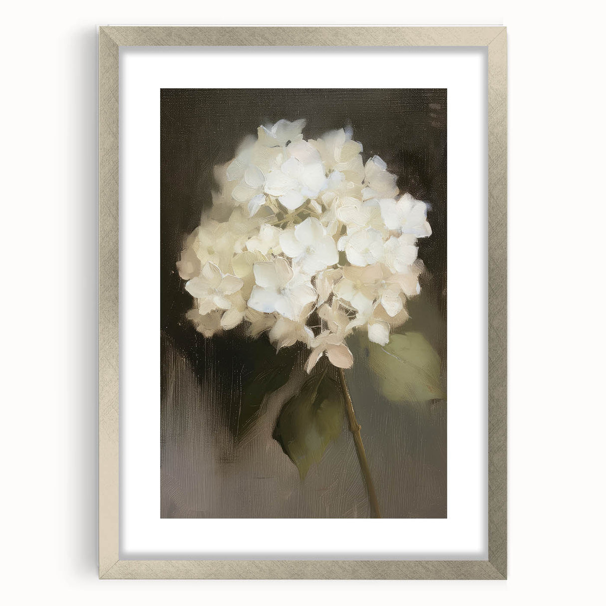 Elegant Hydrangea Bloom - Framed Wall Art for Living Room