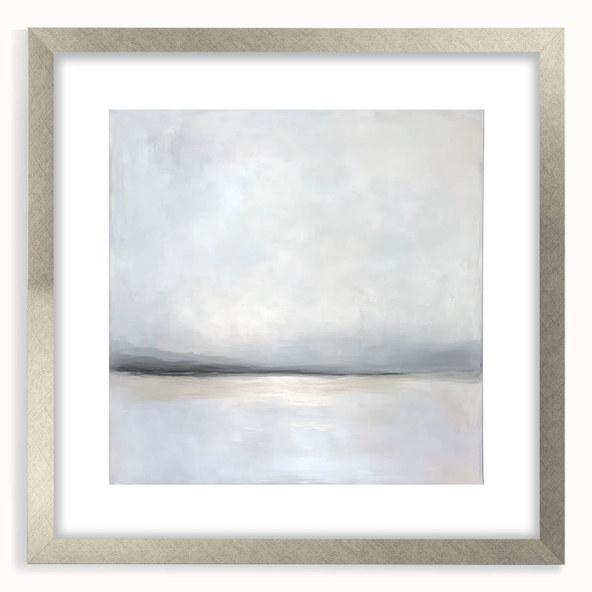 Minimalist Office Wall Art - Modern Gray Abstract Canvas Print