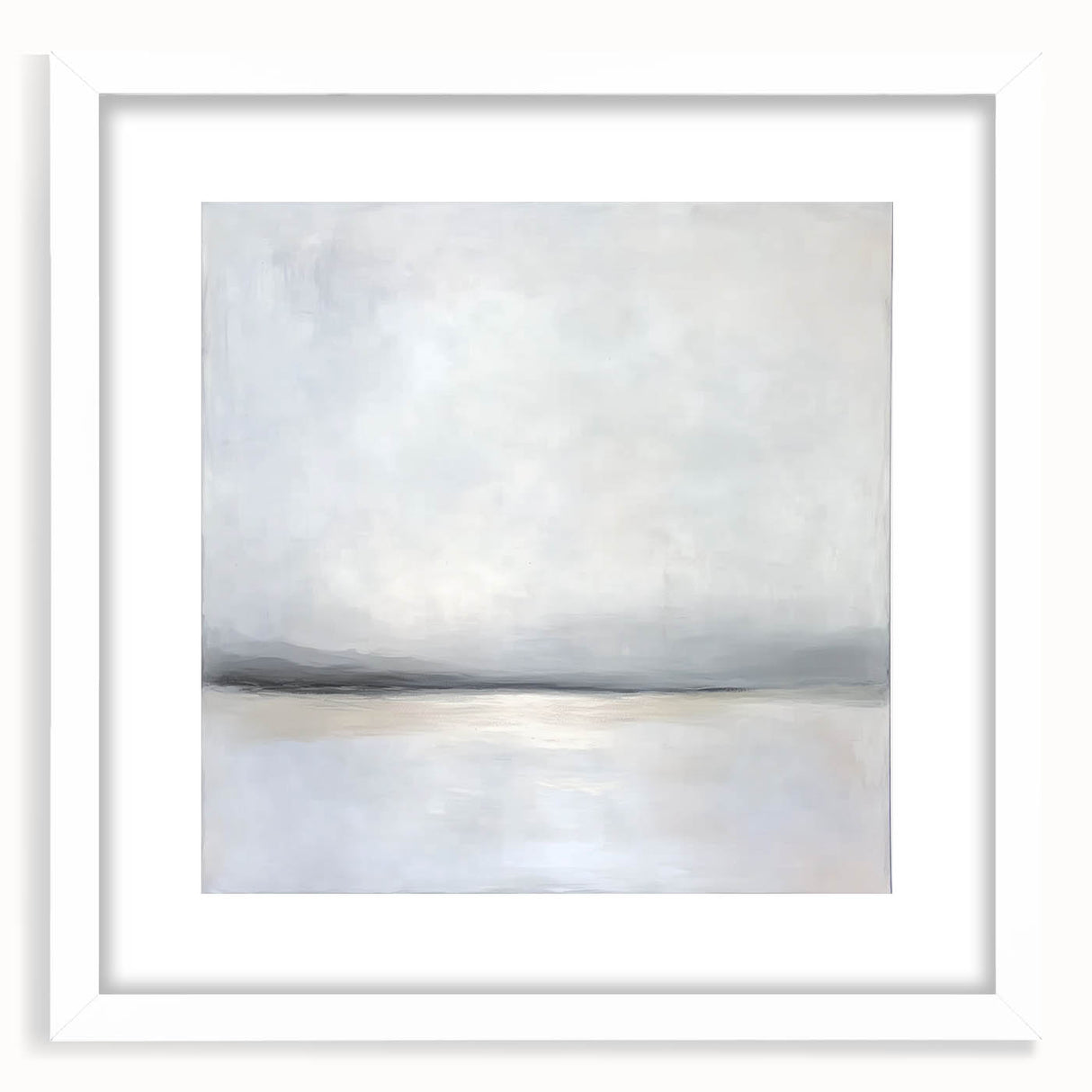 Minimalist Office Wall Art - Modern Gray Abstract Canvas Print