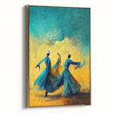 Framed abstract figurative wall art featuring a gold color palette, showcasing elegant shapes and textures, perfect for modern decor accents in living spaces.