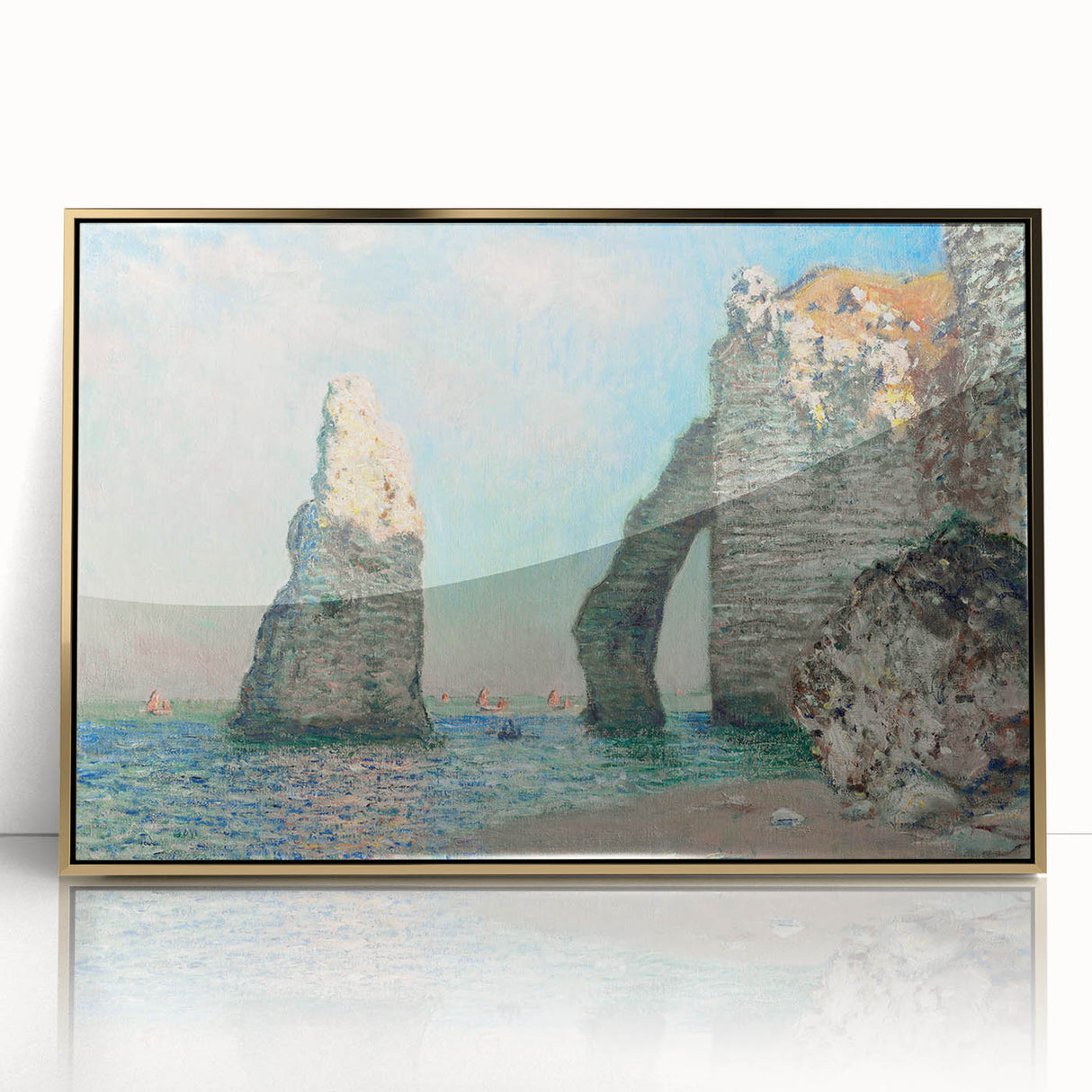 Claude Monet's The Cliffs at Étretat - Impressionist Seascape Print