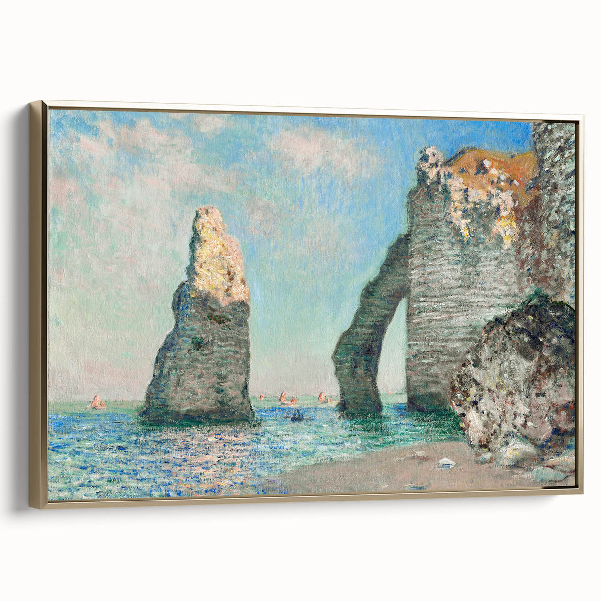 Claude Monet's The Cliffs at Étretat - Impressionist Seascape Print