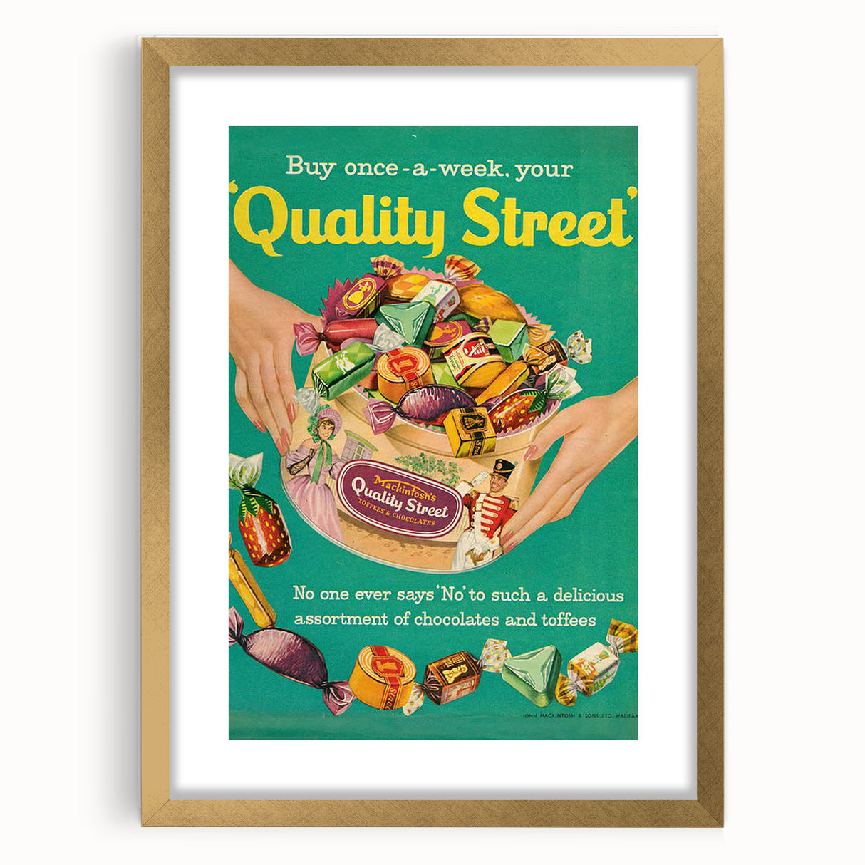 Retro Quality Street Ad Wall Art - Vintage Prints for Sweet Lovers