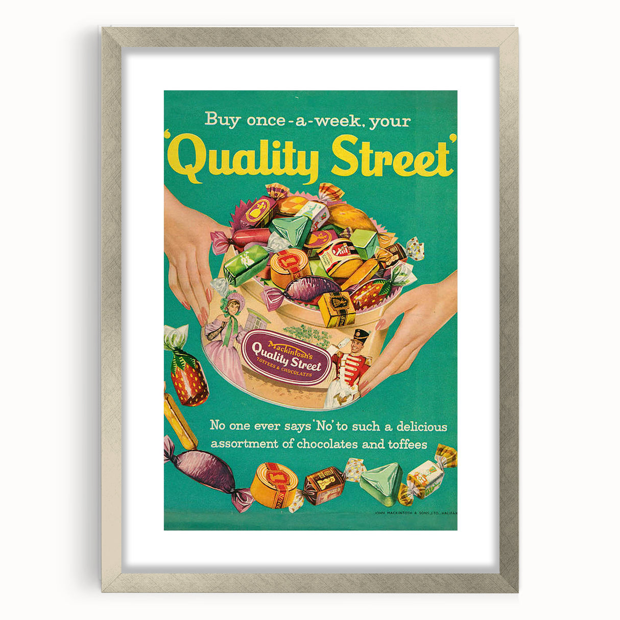 Retro Quality Street Ad Wall Art - Vintage Prints for Sweet Lovers