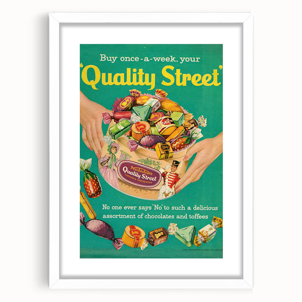 Retro Quality Street Ad Wall Art - Vintage Prints for Sweet Lovers