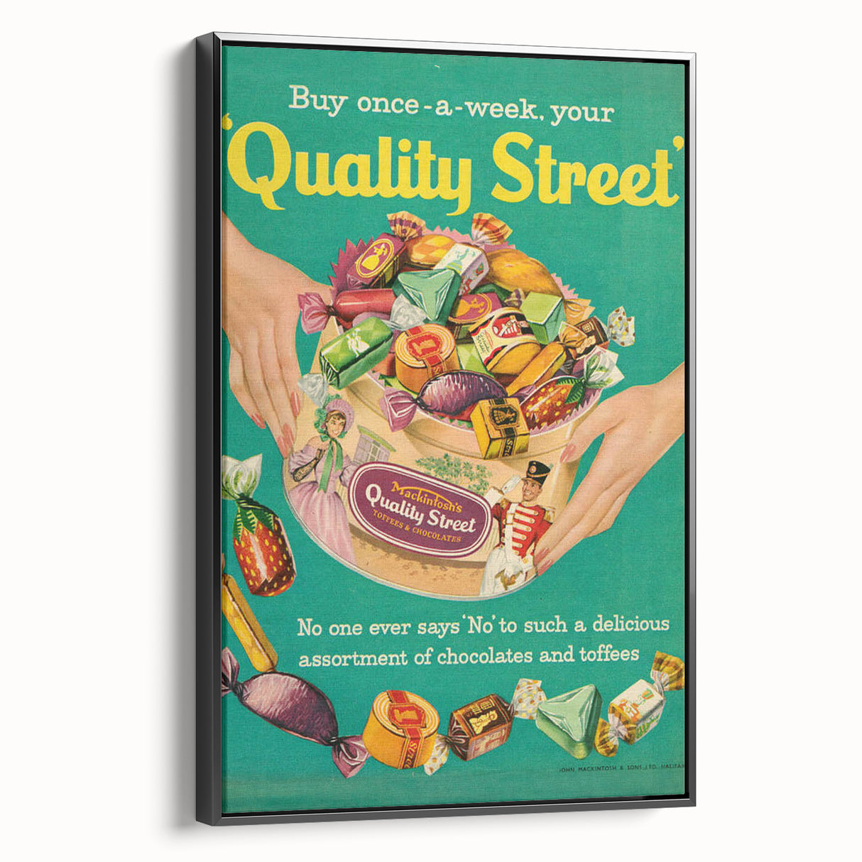 Retro Quality Street Ad Wall Art - Vintage Prints for Sweet Lovers
