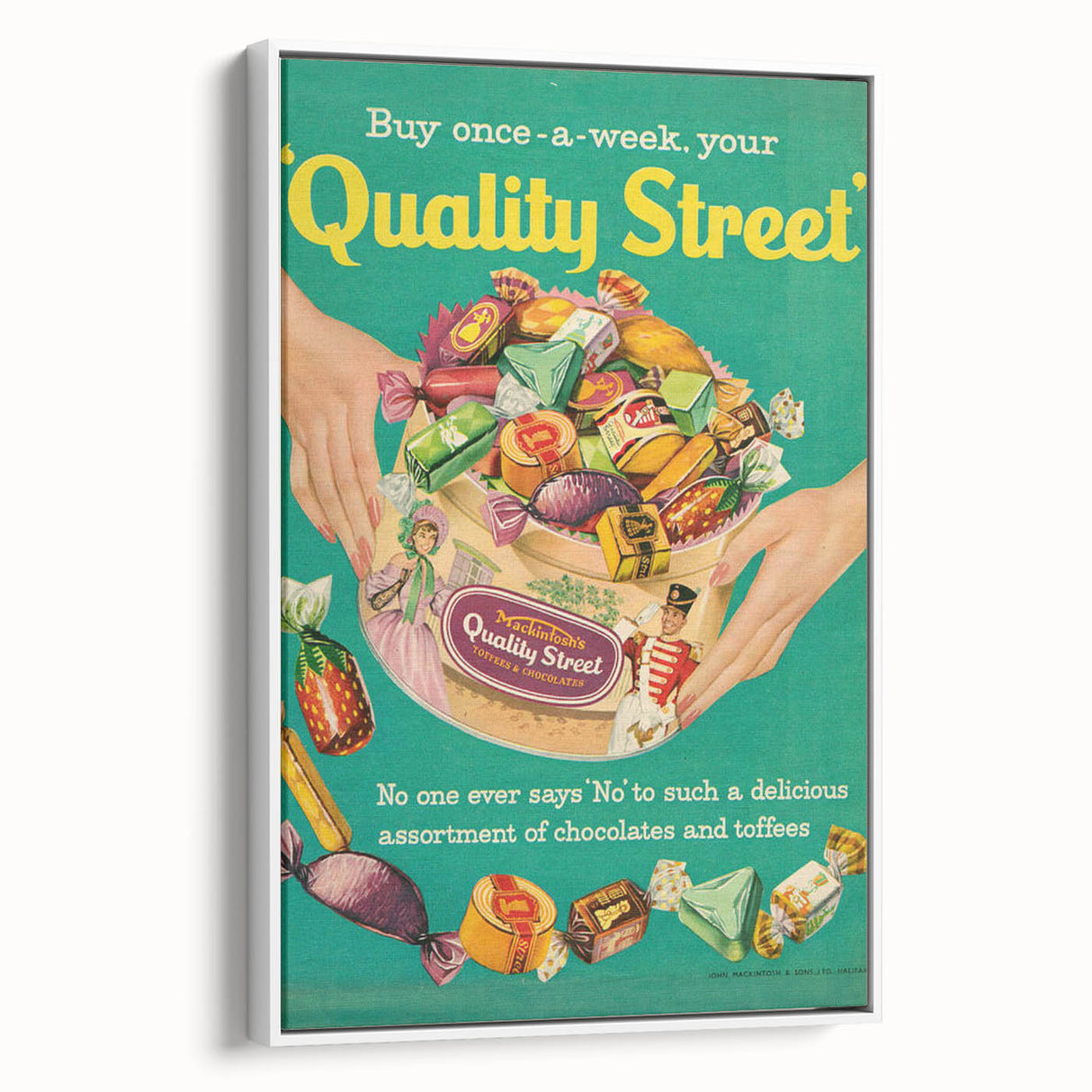 Retro Quality Street Ad Wall Art - Vintage Prints for Sweet Lovers