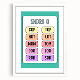 Numbers and Shapes Wall Art – Short O Phonics Learning Print