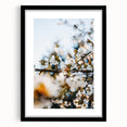Extra large abstract art print featuring a colorful, textured design on a black framed canvas, ideal for living room decor.