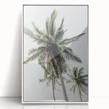 Art deco poster of summer season depicted in pastel shades on a white acrylic framed print, suitable for nursery wall art.