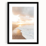 Extra large, textured abstract art print featuring vibrant, colorful swirls on a black framed canvas.