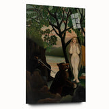 Modern Wall Art: Blue and White Abstract Shapes - Minimalist Design