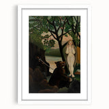 Modern Wall Art: Blue and White Abstract Shapes - Minimalist Design