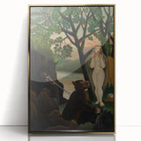 Modern Wall Art: Blue and White Abstract Shapes - Minimalist Design