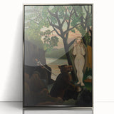 Modern Wall Art: Blue and White Abstract Shapes - Minimalist Design