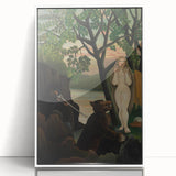 Modern Wall Art: Blue and White Abstract Shapes - Minimalist Design