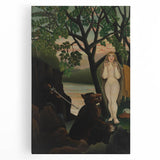 Modern Wall Art: Blue and White Abstract Shapes - Minimalist Design