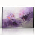 Framed black acrylic wall art featuring abstract strokes in varying shades of gray and white, designed to enhance modern interior decor with a sleek and contemporary look.