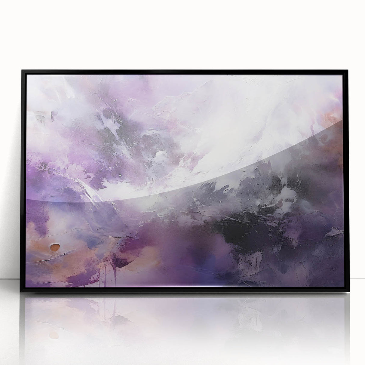 Framed abstract wall art featuring bold black strokes on a white background, ideal for modern decor. Perfect for enhancing living spaces with contemporary style.
