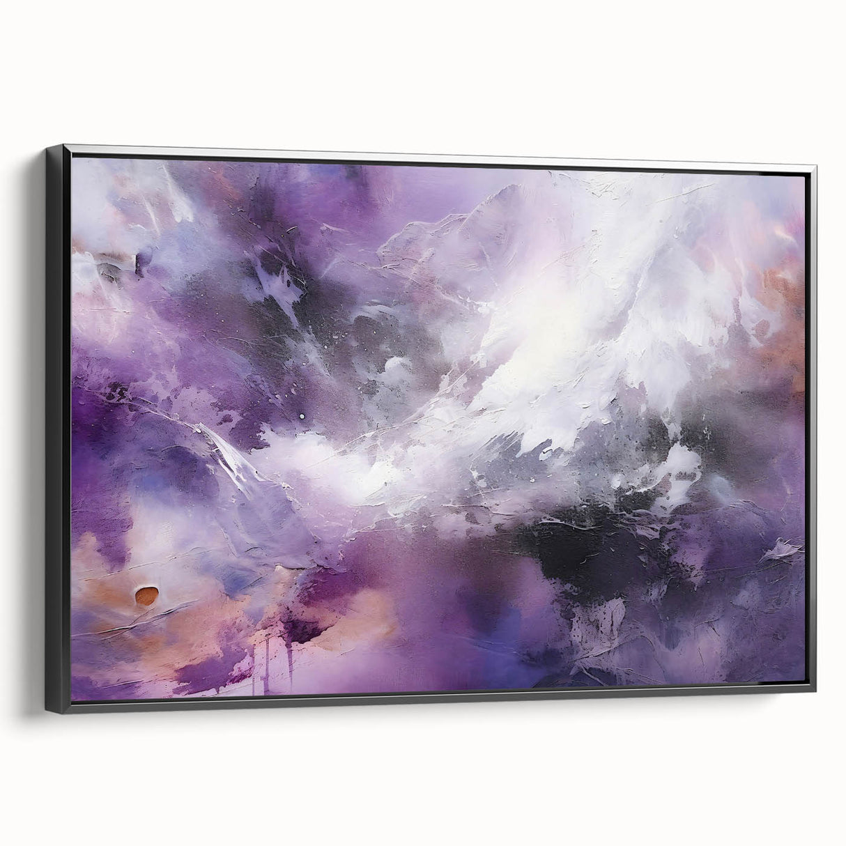 Framed abstract wall art featuring dynamic black strokes on a textured canvas, showcasing a modern design. Ideal for contemporary home decor and artistic interiors.