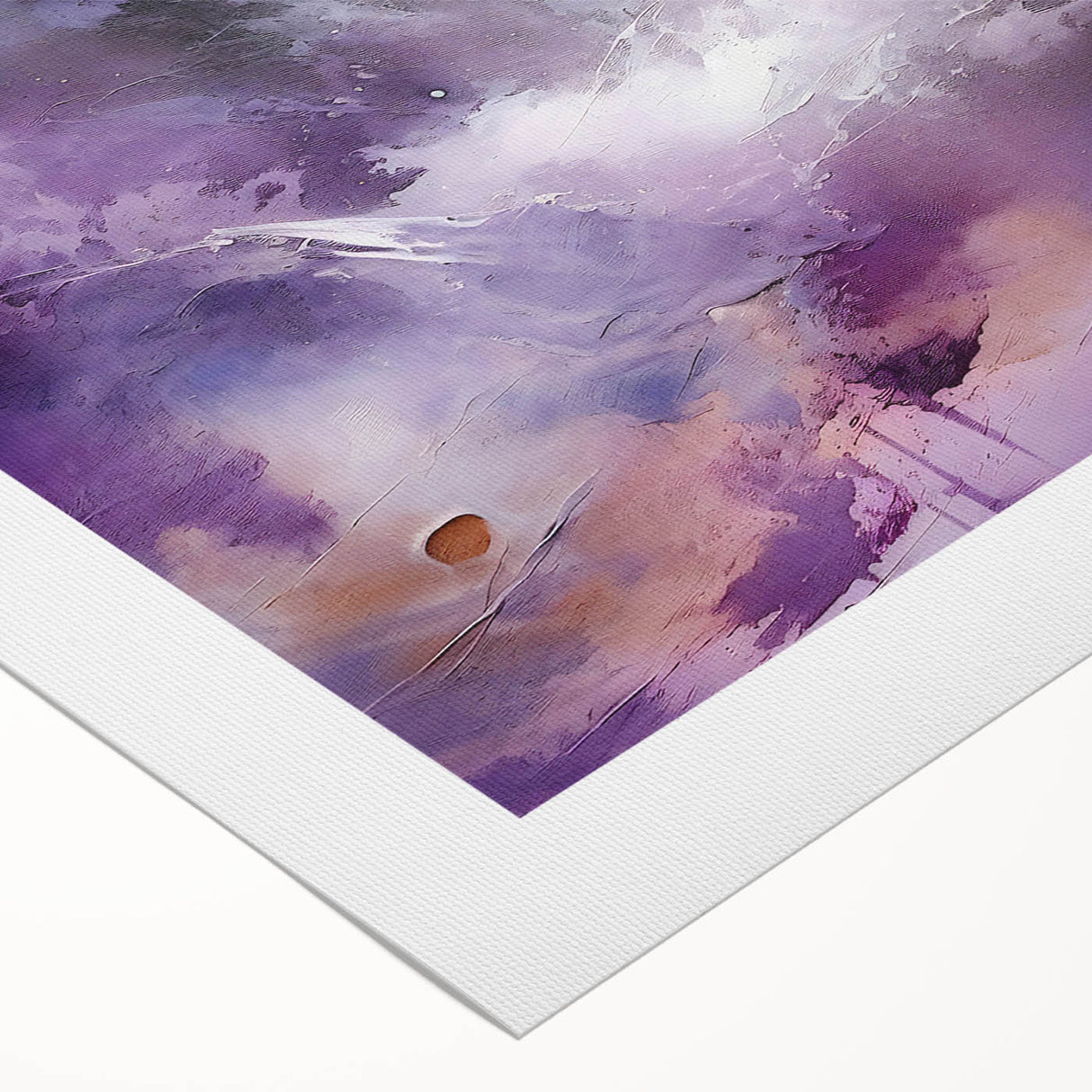 Abstract strokes wall art on rolled canvas showcasing vibrant colors of blue, orange, and yellow, designed to enhance modern interior decor and aesthetic appeal.